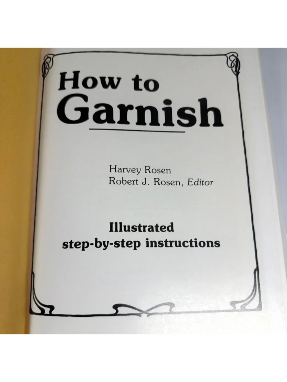 Vintage Set of 2 Harvey Rosen Garnish Book Bundle Hardcover Culinary Art Fruit